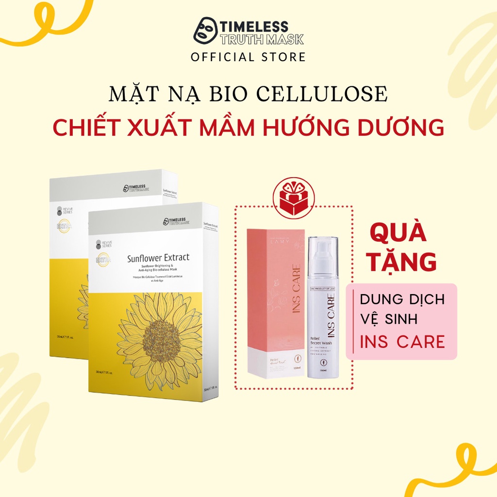 (Quà Tặng) Mua 2 Hộp Mặt Nạ Hướng Dương Timeless Truth Mask Tặng 1 Dung Dịch Vệ Sinh