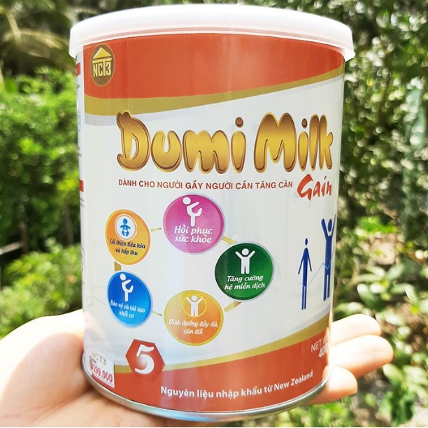 Sữa Dumi milk gain dành cho người gầy muốn tăng cân 900gr(ảnh thật)