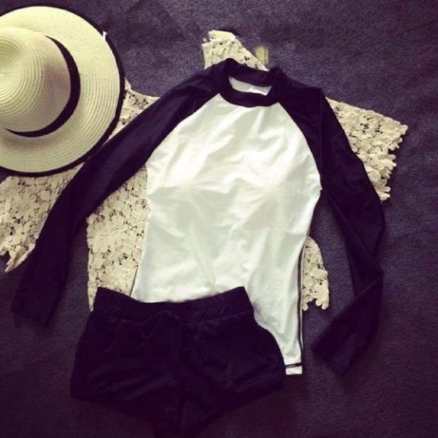 Áo bơi tay dài form dài new | BigBuy360 - bigbuy360.vn