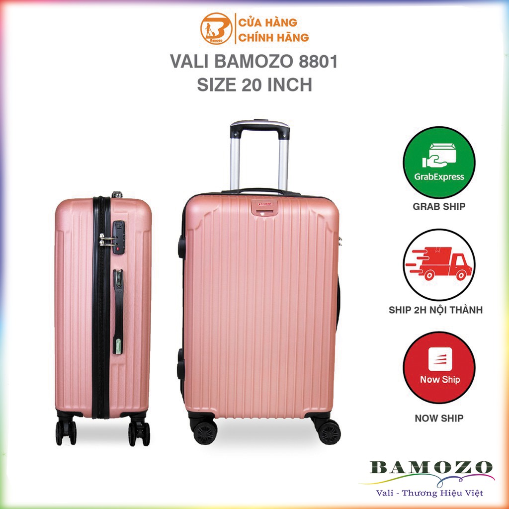 [GIÁ HỦY DIỆT] Vali Kéo Du Lịch Bamozo 8801 - Vali Size 20 - Chống Va Đập - Trầy Xước - Size Xách Ta