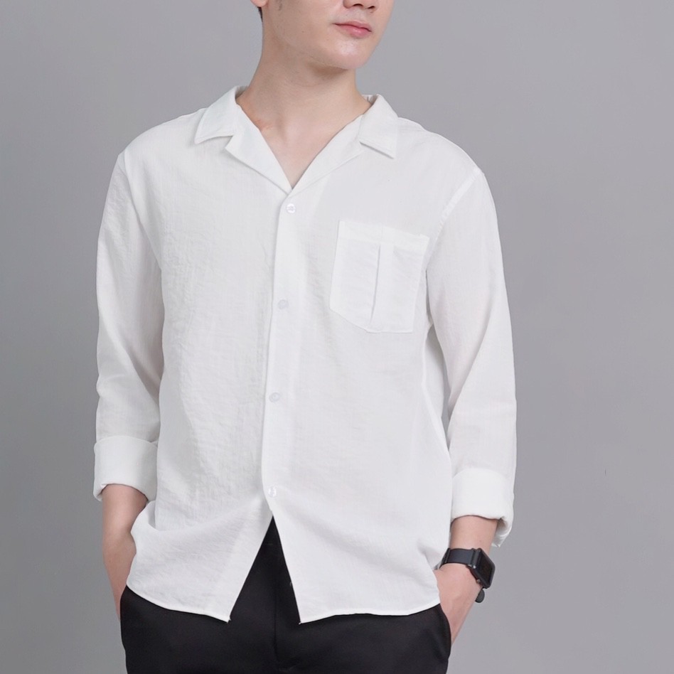 Áo Sơ Mi Nam Đũi Dài Tay Cực Đẹp :: Áo Nam Sơ Mi Nam Trắng Mát Phối Quần Jean, Quần Short | BigBuy360 - bigbuy360.vn