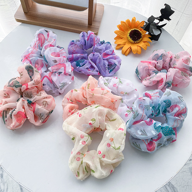 Dây Buộc Tóc Đính Hoa Xinh Xắn Cho Bé Gái