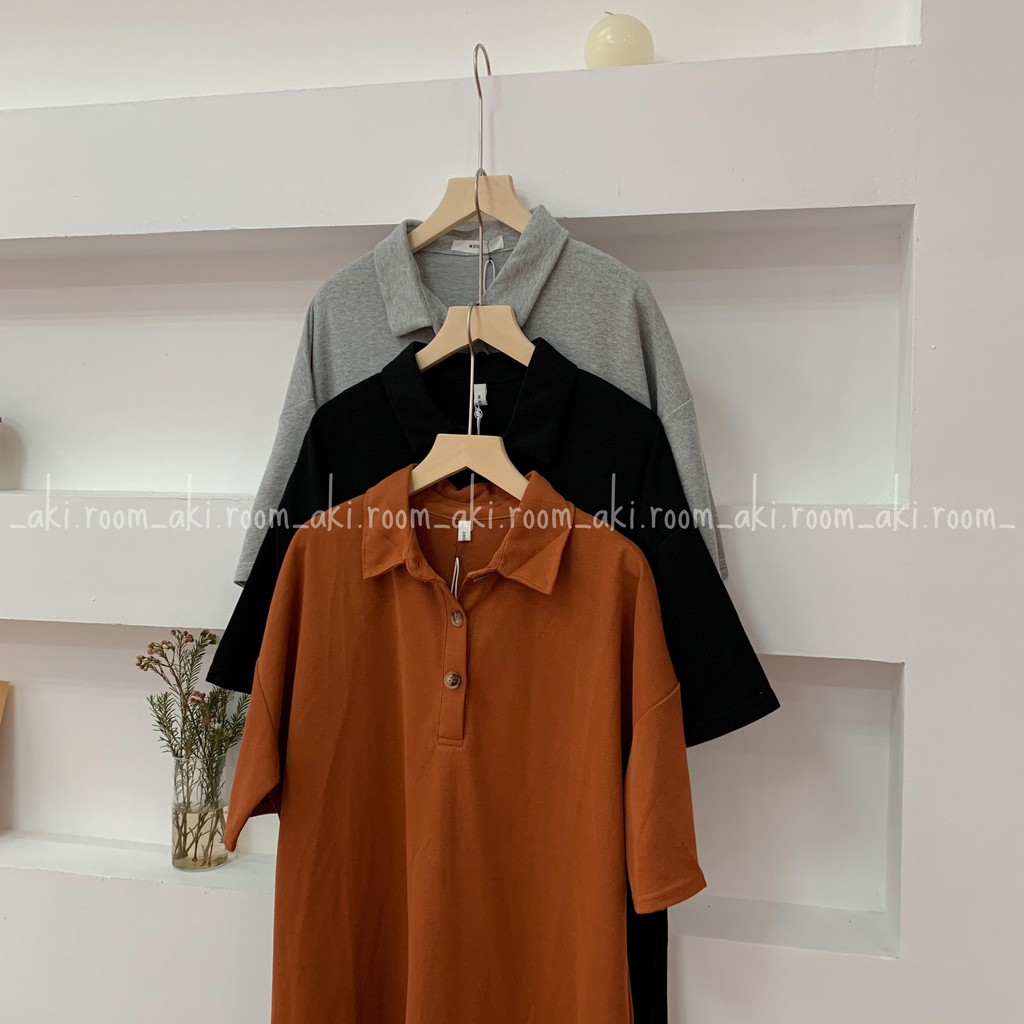 Váy thun suông trơn dài cổ đức | BigBuy360 - bigbuy360.vn