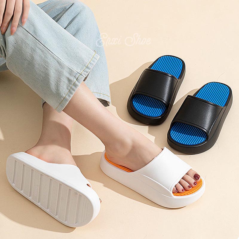 Dép Đi Trong Nhà Đế Dày Hai Màu Sắc Cho Nam Nữ