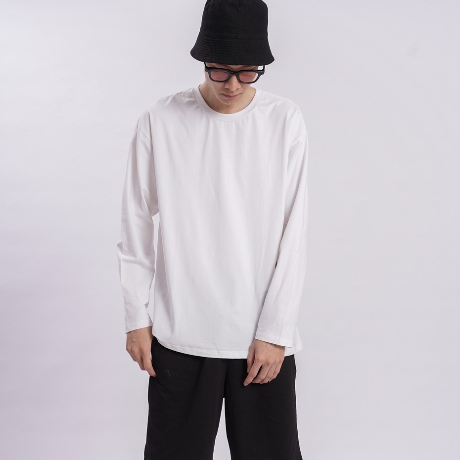 Áo thun DÀI TAY Unisex N7 Basic Tee phông trơn nam nữ lỡ oversize form rộng sweater ulzzang Hàn Quốc