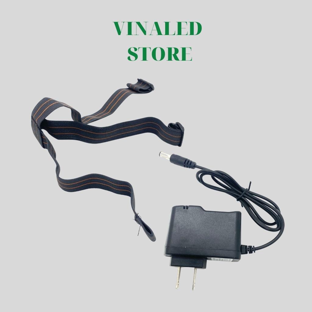 Đèn pin siêu sáng đèn đội đầu pin rời T6 công suất 300W pin khủng có cổng ra USB chóa đèn 10cm