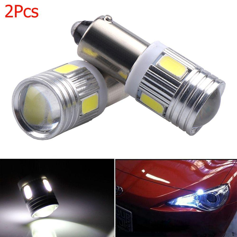 2 Đèn LED 12V BA9S T4W H6W 363 Ánh Sáng Trắng Cho Xe Hơi