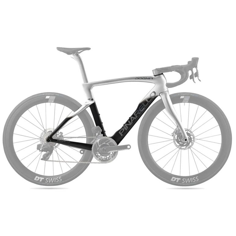 Khung Xe Đạp Road Carbon Pinar F14 Thắng Đĩa màu bạc đuôi đen