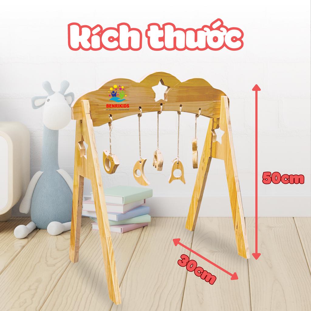 Kệ Chữ A Bằng Gỗ An Toàn Cho Bé - Đồ Chơi Phát Triển Toàn Diện - Giá Xưởng