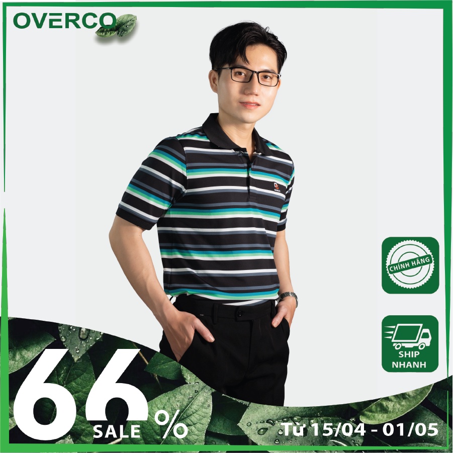 Áo Polo Nam OVERCO Sọc Ngang Sọc Đen Xanh Lá Thời Trang Cao Cấp [OV-AA8600009]
