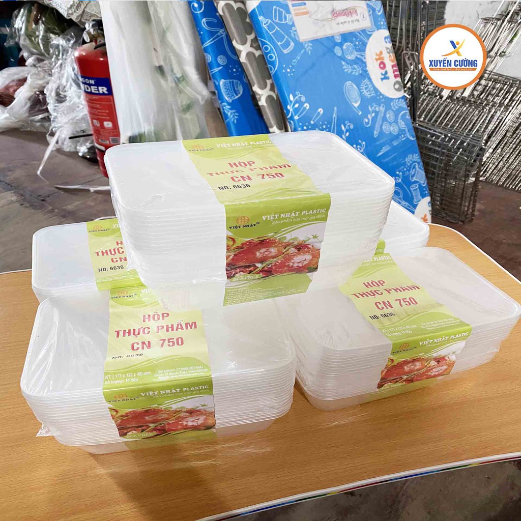 Combo 10 hộp đựng thực phẩm vuông,dùng được trong lò vi sóng
