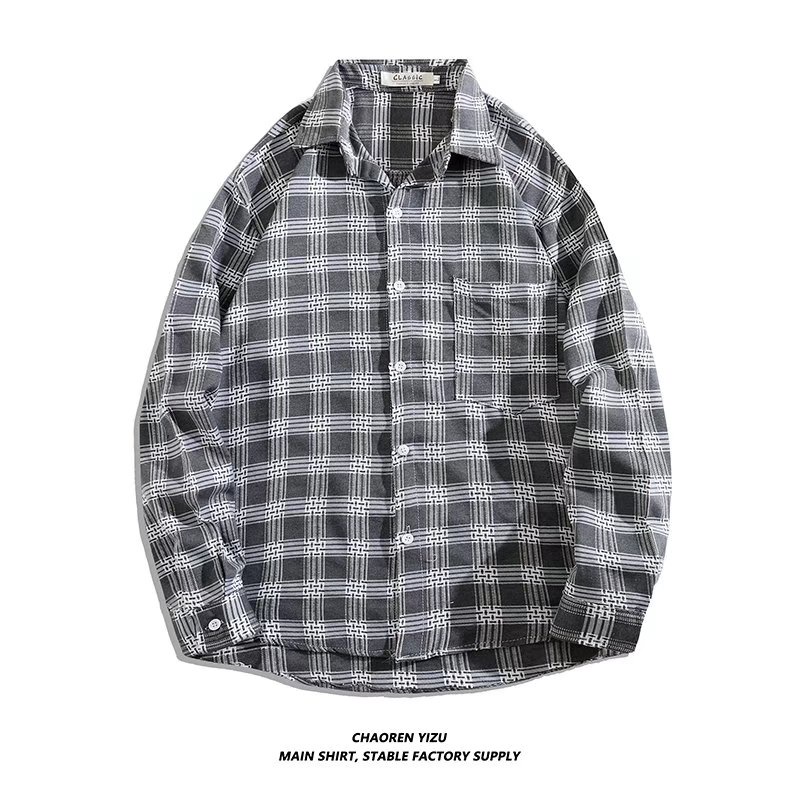 Áo Sơmi DàI Tay SọC Caro HàN QuốC Cho Nam Và Nữ