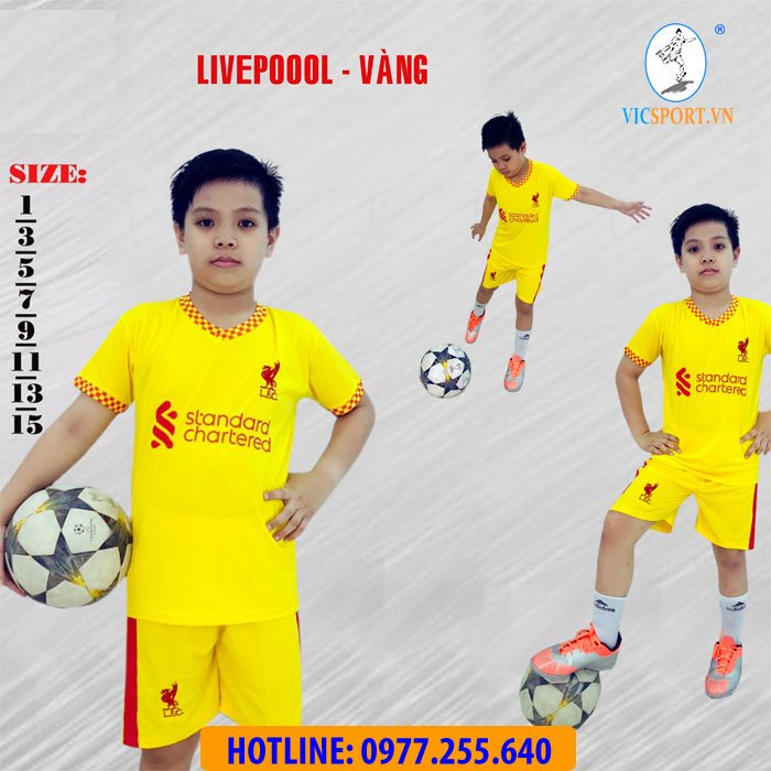 Áo bóng đá Trẻ Em clb Liverpool , áo đá banh Liverpool - Vicsportvn