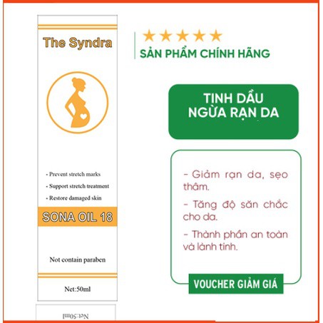 Kem rạn da cho bà bầu - dầu rạn da sona oil 50ml - ảnh sản phẩm 5