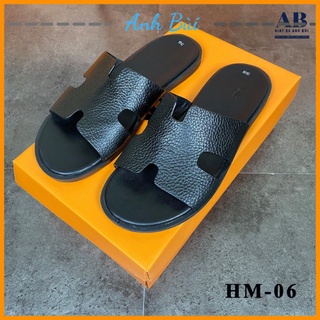 Dép quoai ngang ⚡ Free Ship toàn quốc ⚡ 𝑫𝒂 𝑩𝒐̀ - 𝑯𝑴 Quay Ngang Màu Đen ( Full box hộp đầy đủ )