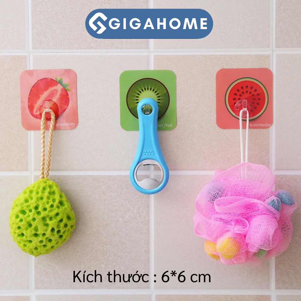 Combo 10 Móc Dán Tường Chịu Lực GIGAHOME Họa Tiết Trái Cây 3D Xinh Xắn 4183