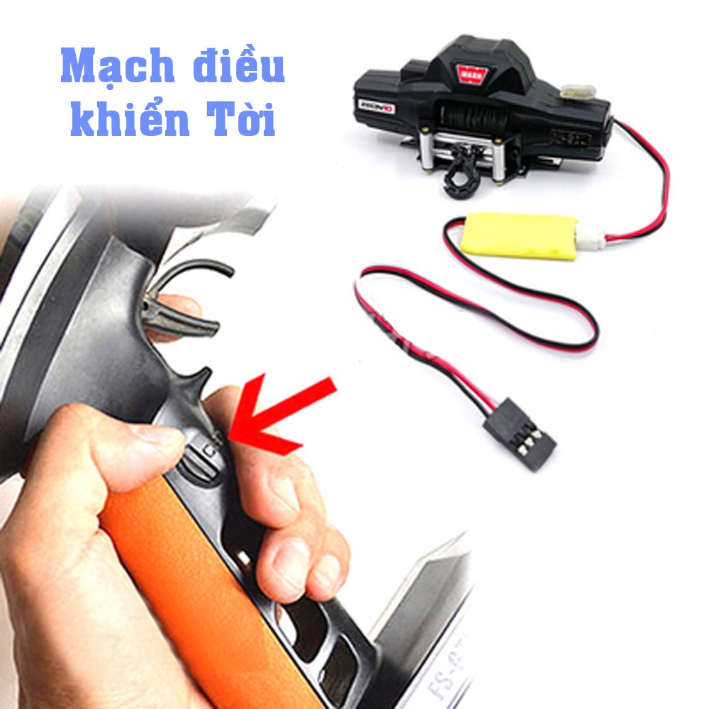 Mạch điều khiển tời RBR/C lắp cho xe RC sử dụng với tay điều khiển 3 kênh