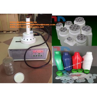 Máy dán màng siu 500A, máy dán màng nhôm chai thủy tinh chai nhựa.
