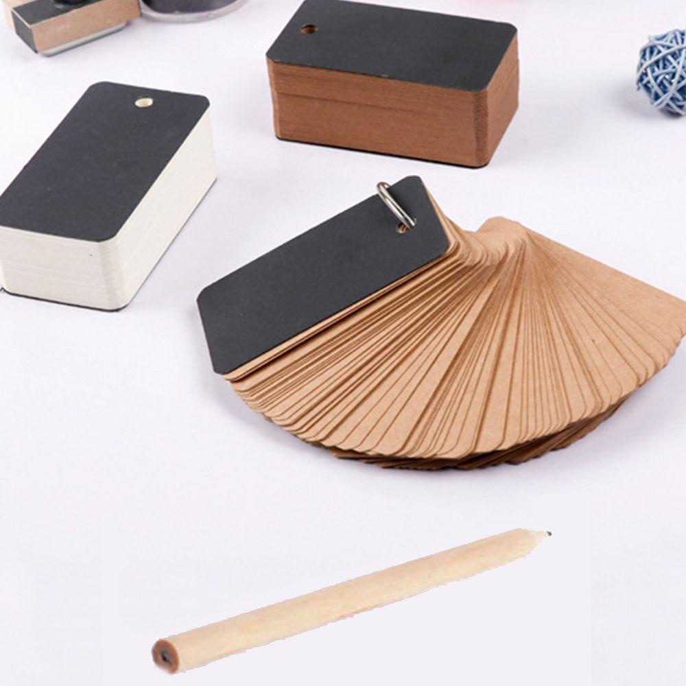 Thẻ Ghi Chú Màu Trắng / Nâu Nắp Đen Dạng Gập DIY