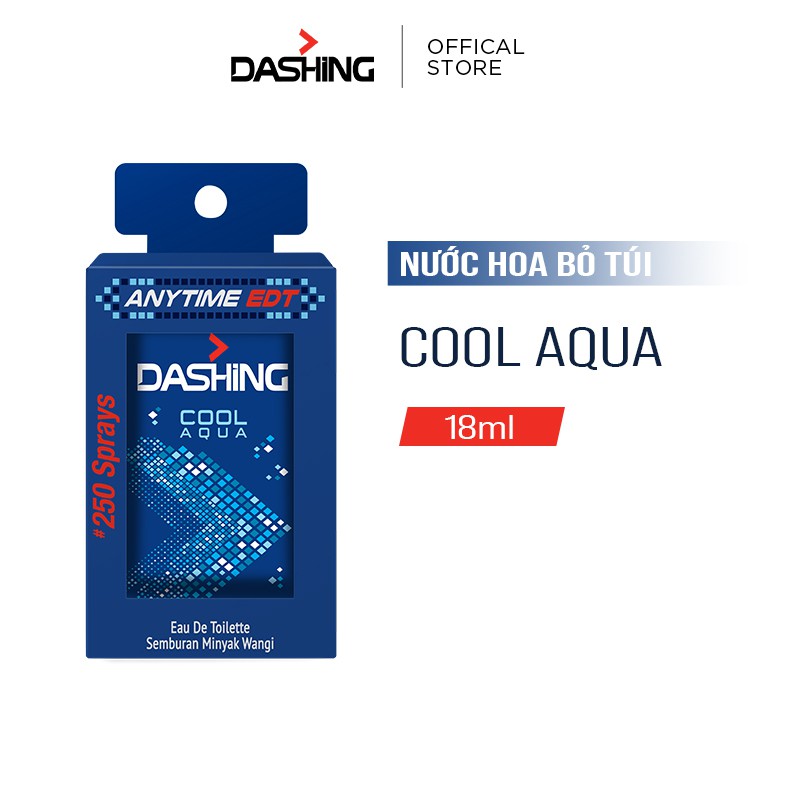 Trọn bộ Dashing: Dầu gội Dynamic 180g &amp; Xịt khử mùi Cool Aqua 125ml &amp; Nước hoa Cool Aqua 18ml &amp; Sáp vuốt tóc Revo 75g