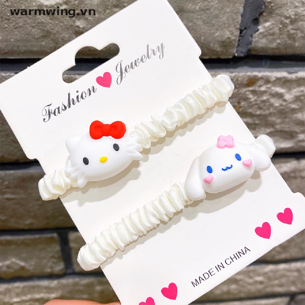 【warmwing】 Cartoon Yugui dog head rope female Kulomi couple hair rope hair ring headdress .