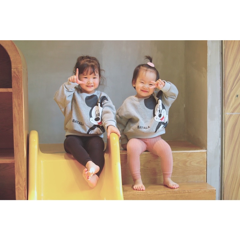 Áo nỉ hoodie trẻ em BATALA KIDS, áo nỉ cho bé trai bé gái in hình mickey dày dặn 1-6 tuổi