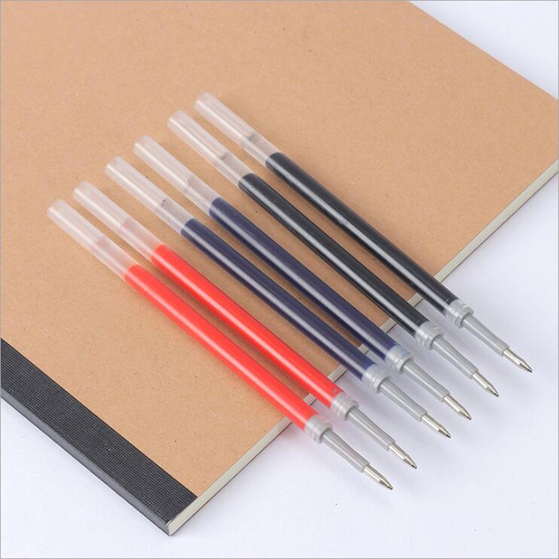 Đốm!Set 10/100 Ruột Bút Bi Màu Đen/Xanh Dương/Đỏ/Xanh Dương/Xanh Dương/Đỏ/Xanh Dương 0.5mm Tiện Dụng