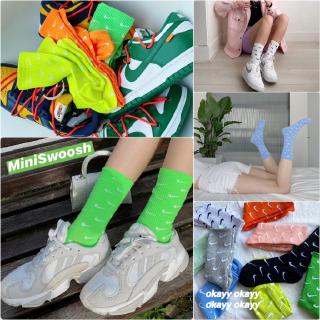 Tất Vớ Cổ Cao Nike Socks BIYIFI Miniswoosh in Logo Nhiều Móc Chuẩn Màu Candy Tất Vớ Cổ Cao Macaron Miniswoosh
