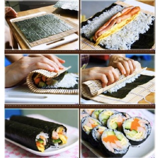 Mành tre làm cơm cuộn Kimbap Hàn Quốc
