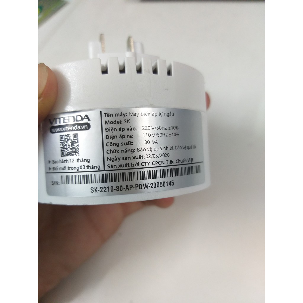 Bộ đổi nguồn Vitenda từ 220v-110v