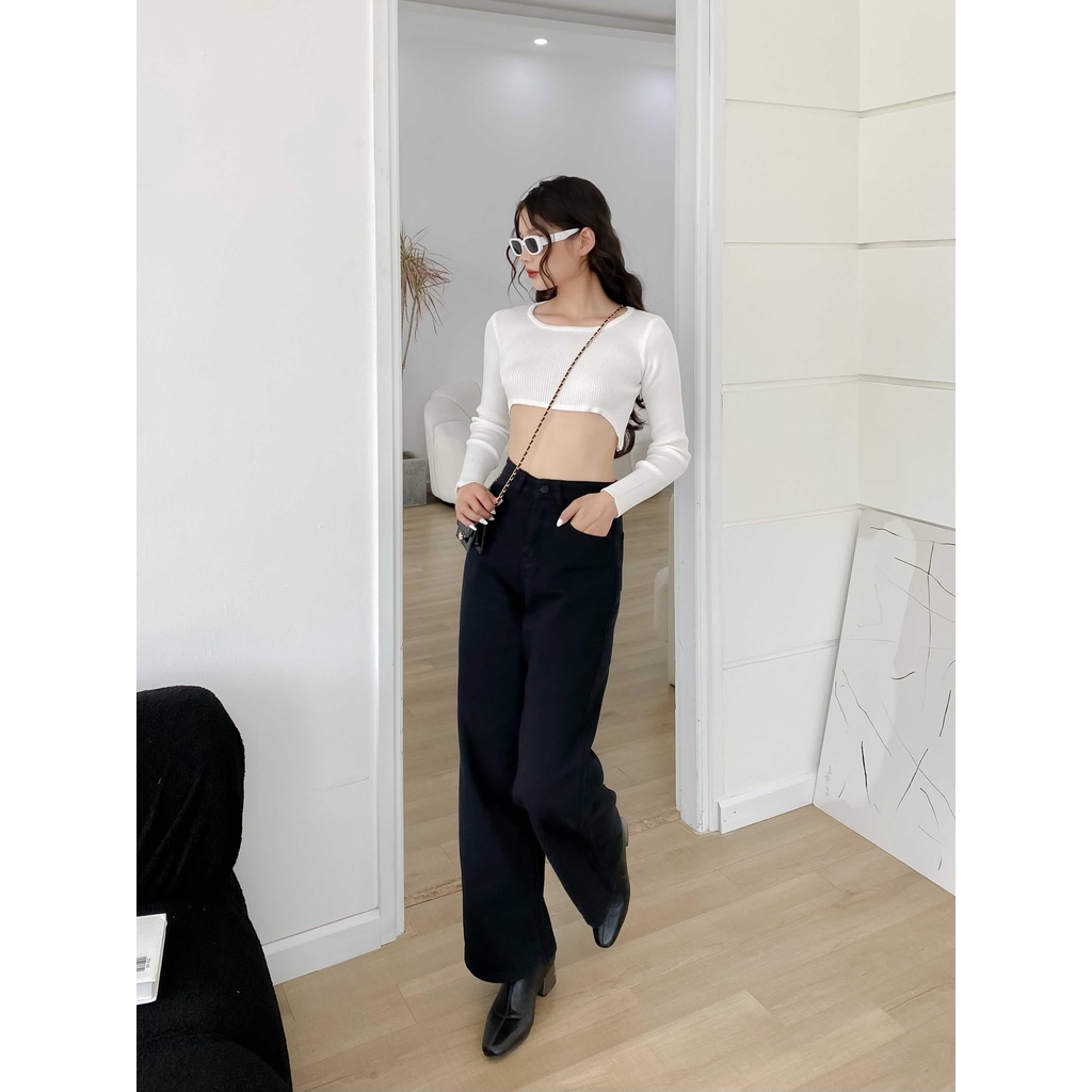 Quần Jeans suông one basic 6381