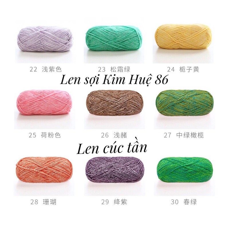 Len cúc tần ( từ màu 21 đến màu 38)