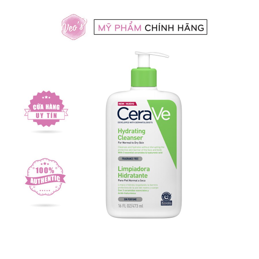 Sữa rửa mặt CeraVe dịu nhẹ làm sạch da 473ml