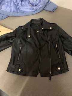 Áo da biker khoá K