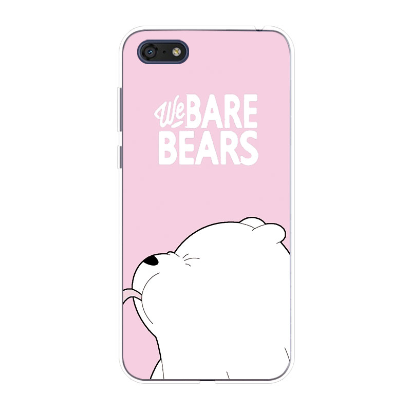 Huawei Y3 Y5 2017 Prime 2018 2019 Y5 ii Soft TPU Silicone Phone Case Cover Three Bare Bears 2