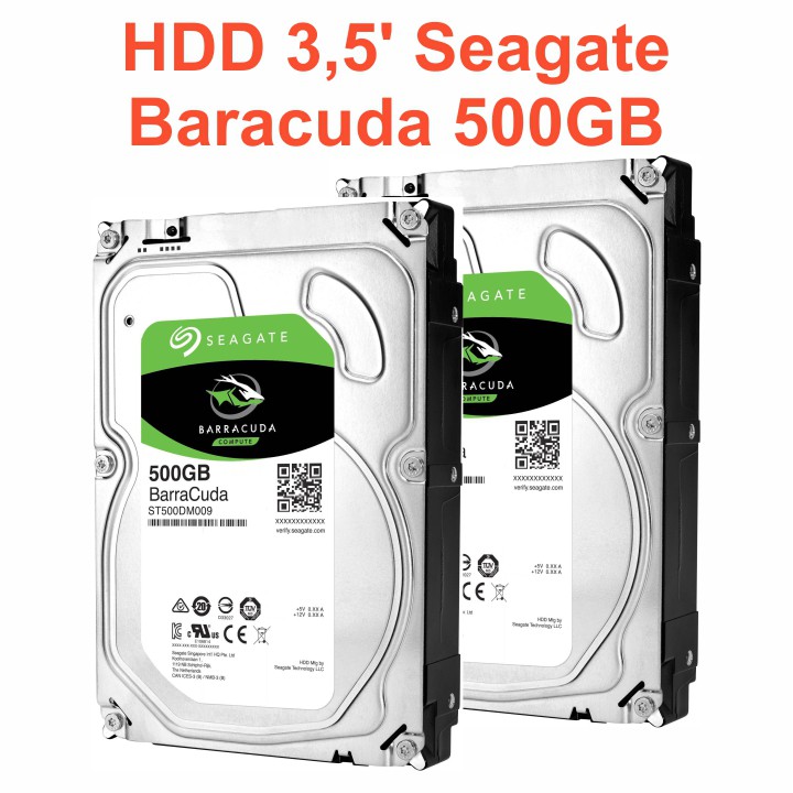 Ổ cứng PC 3.5” Seagate BarraCuda 500GB - Tháo máy đồng bộ mới 99%  – Bảo hành 6 tháng - CHÍNH HÃNG