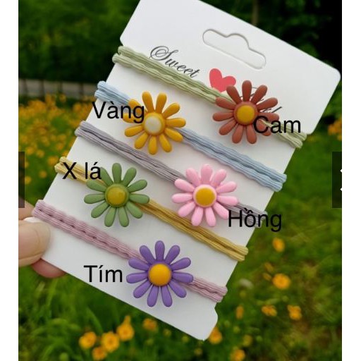 Dây Thun Cột Tóc Nữ Hoa Cúc-hot cực Đẹp