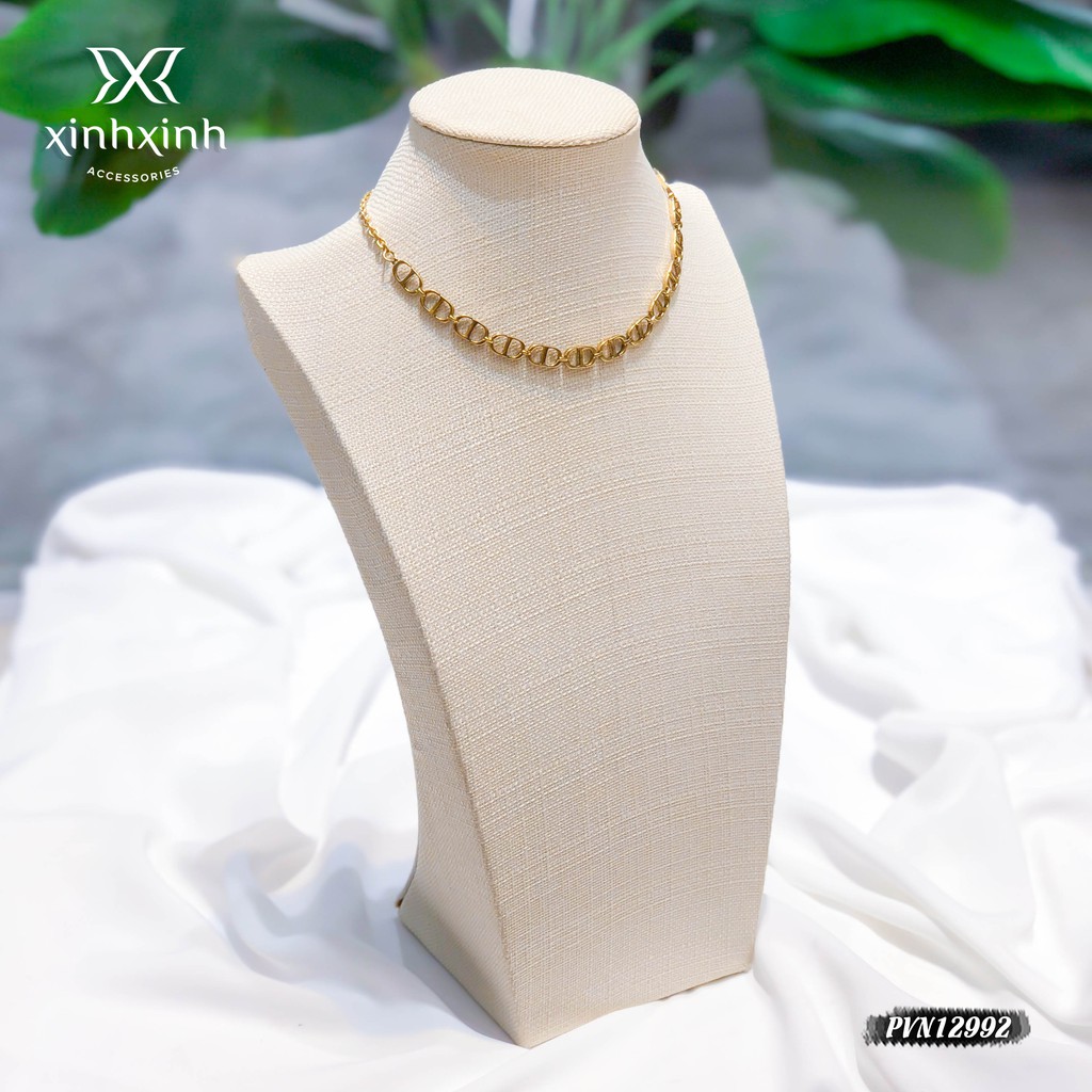 Vòng cổ , dây chuyền nữ họa tiết chữ CD nhỏ - Xinh Xinh Accessories