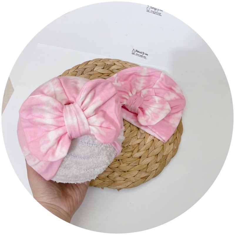 mũ turban hồng loang(sz5-10kg)