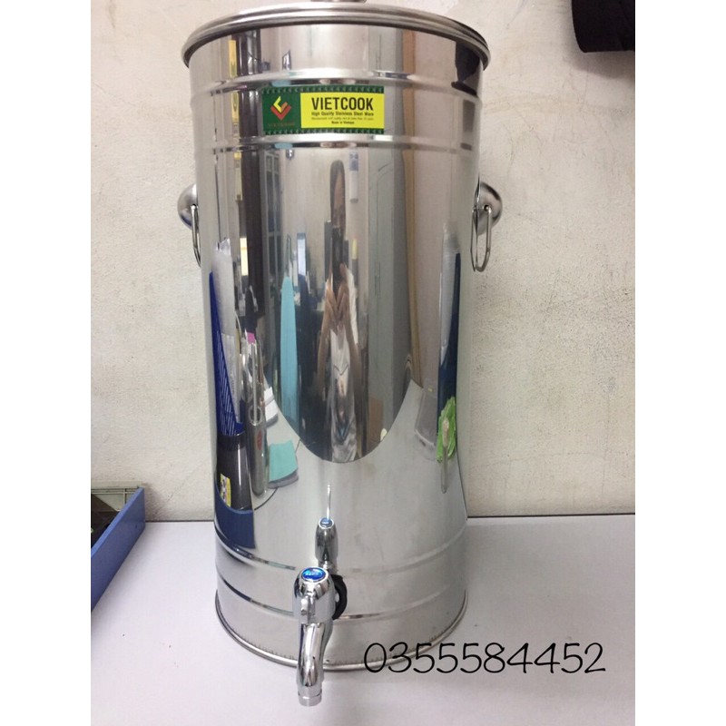 Binh Đựng Nước INOX 304 Có Vòi Việtcook