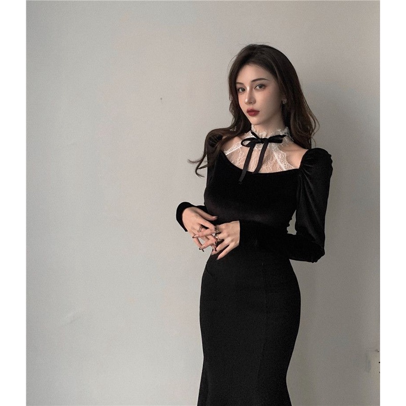 Áo Sơ Mi Dài Tay Phối Ren Thiết Kế Mới Thời Trang Dành Cho Nữ