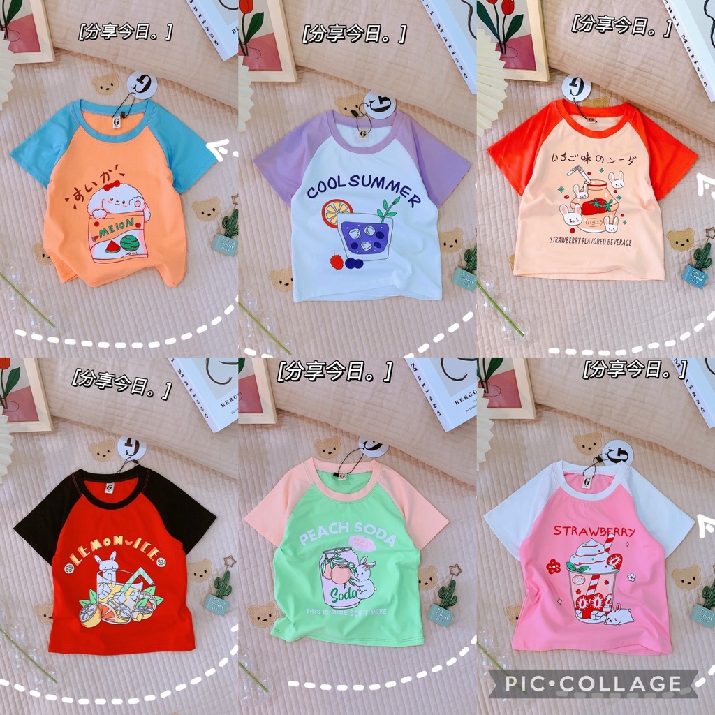 Lyvyshop - (Lô mới, Hàng đẹp) Áo thun phối tay siêu dễ thương cho bé từ 09-28kg