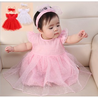 Váy body kèm turban mùa hè/ Váy cánh tiên cho bé
