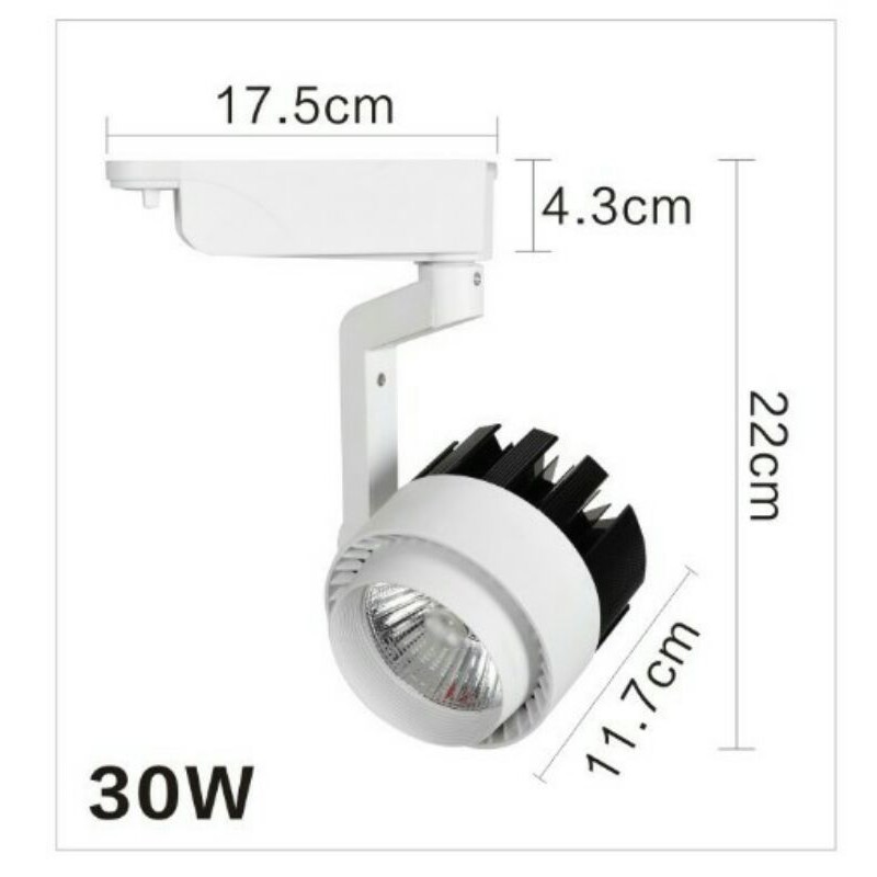 Đèn Led COB rọi thanh ray chiếu điểm 20W 30W trang trí cửa hàng showroom shop thời trang