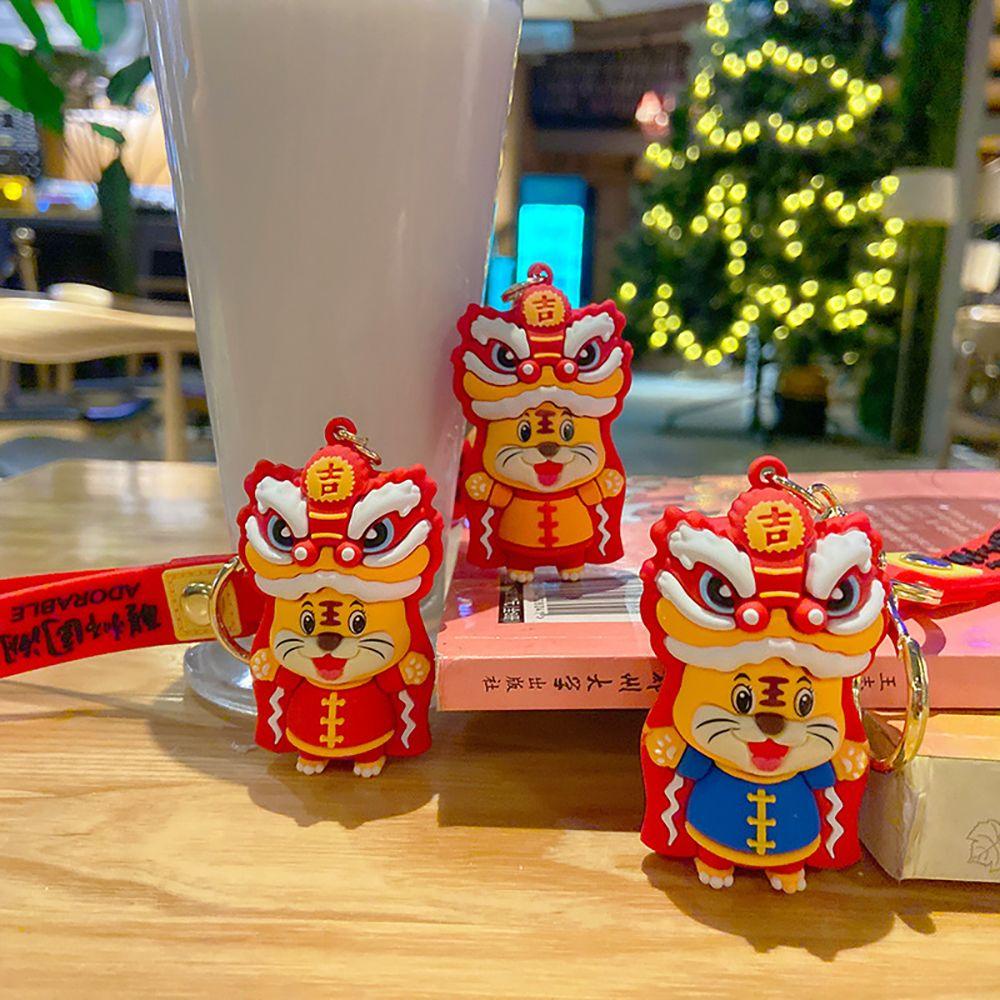 LANFY Móc Khóa Kim Loại Hình Hổ Hoạt Hình Sáng Tạo