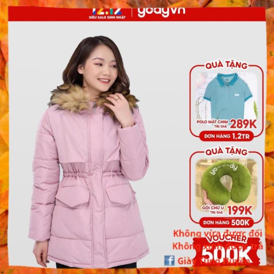Áo phao YODY có mũ lông nhiều màu giữ ấm tốt, áo phao nữ cao cấp PHN3007 .. ! ,