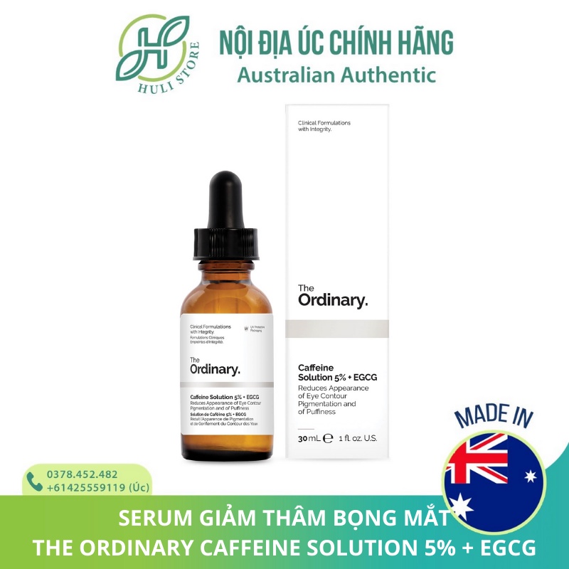 Serum mắt giảm thâm và bọng mắt The Ordinary Caffeine Solution 5% + EGCG