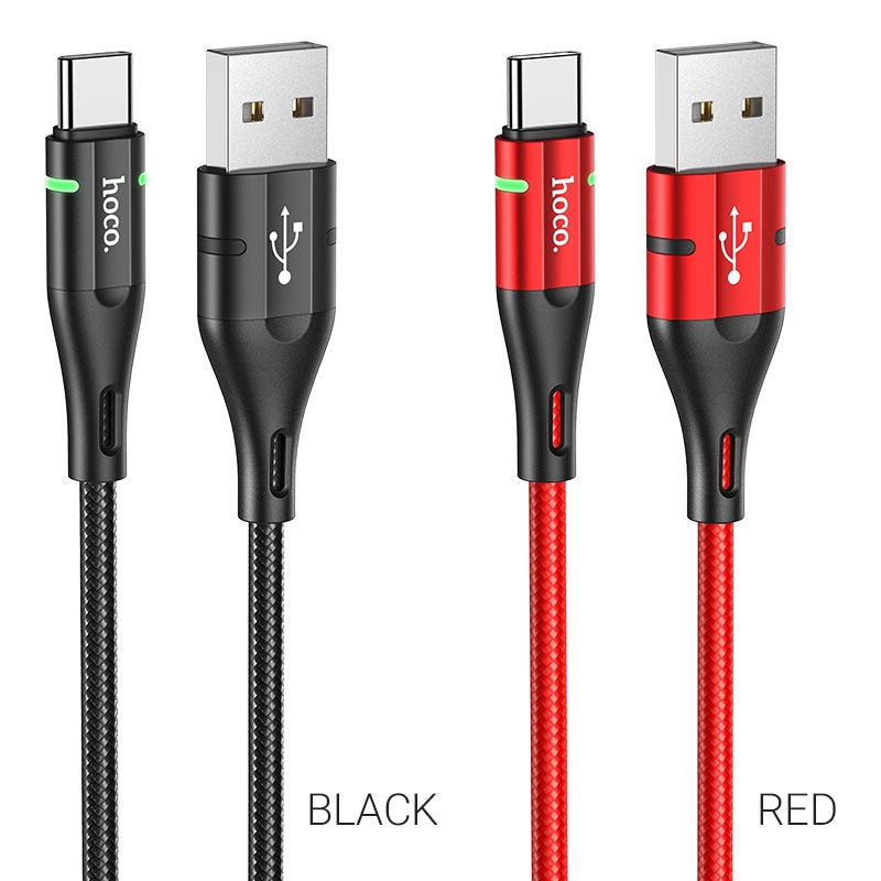 Cáp sạc dù đén led chính hãng Hoco U93 sạc nhanh 2.4A Dành cho iPhone/ipad/samsung/vivo/oppo/android - BH6T