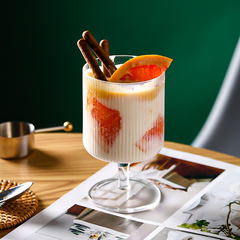 CT0095 - Striped Cocktail glass - Ly Cocktail glass, Ly sinh tố, ly nước ép nghệ thuật