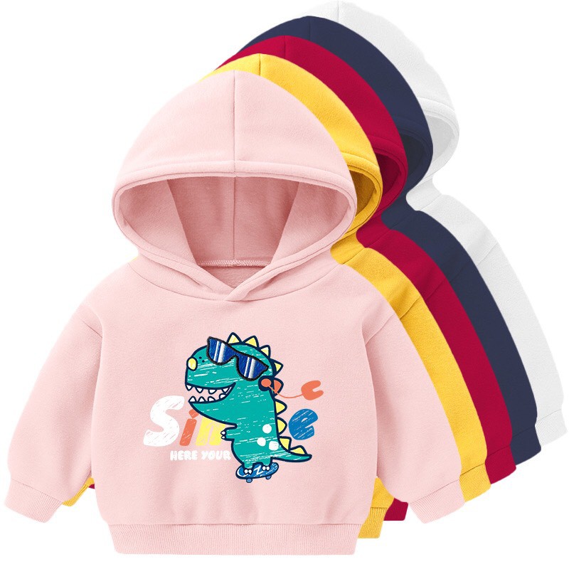 Áo Nỉ Hoodie Dày Ấm Hình In Ngộ Nghĩnh Đáng Yêu Cho Bé